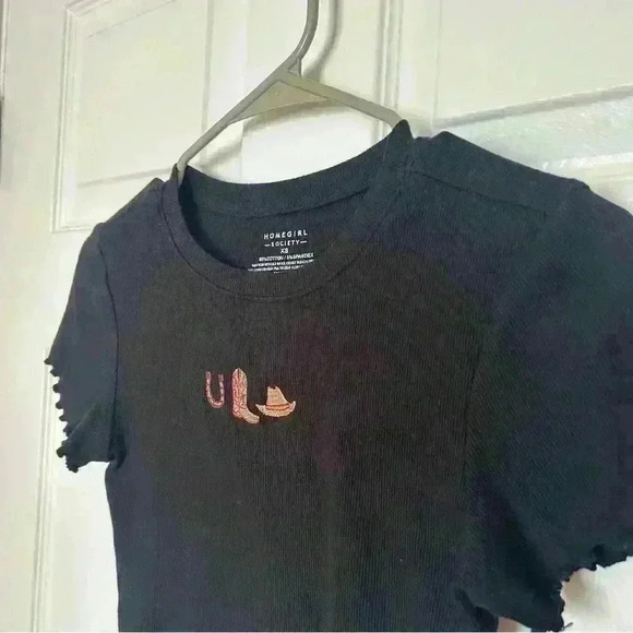 Homegirl Society Western Country Girl Crop Top - Picture 2 of 6